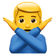🙅‍♂️ Emoji Homem Fazendo Gesto De «não» na Apple iOS 12.1.