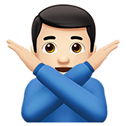 Emoji 🙅🏻‍♂️ Uomo Con Gesto Di Rifiuto: Carnagione Chiara su Apple iOS 12.1.