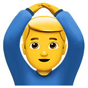 🙆‍♂️ Emoji Hombre Haciendo El Gesto De «de Acuerdo» en Apple iOS 12.1.