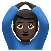 Emoji 🙆🏿‍♂️ Uomo Con Gesto OK: Carnagione Scura su Apple iOS 12.1.