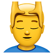 💆‍♂️ Emoji Mann, der eine Kopfmassage bekommt Apple iOS 12.1.