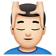 💆🏻‍♂️ Emoji Mann, der eine Kopfmassage bekommt: helle Hautfarbe Apple iOS 12.1.