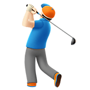🏌🏻‍♂️ Emoji Hombre Jugando Al Golf: Tono De Piel Claro en Apple iOS 12.1.