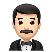 Emoji 🤵🏻 Persona In Smoking: Carnagione Chiara su Apple iOS 12.1.