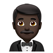 🤵🏿 Emoji Person im Smoking: dunkle Hautfarbe Apple iOS 12.1.