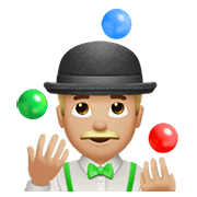🤹🏼‍♂️ Emoji Jongleur: mittelhelle Hautfarbe Apple iOS 12.1.