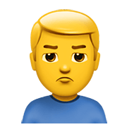 🙎‍♂️ Emoji Homem Fazendo Bico na Apple iOS 12.1.
