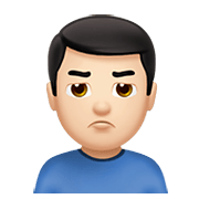 🙎🏻‍♂️ Emoji Hombre Haciendo Pucheros: Tono De Piel Claro en Apple iOS 12.1.