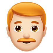 Emoji 👨🏻‍🦰 Uomo: Carnagione Chiara E Capelli Rossi su Apple iOS 12.1.