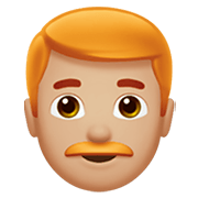 Emoji 👨🏼‍🦰 Uomo: Carnagione Abbastanza Chiara E Capelli Rossi su Apple iOS 12.1.