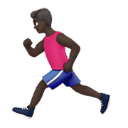 Emoji 🏃🏿‍♂️ Uomo Che Corre: Carnagione Scura su Apple iOS 12.1.