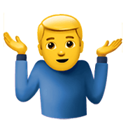 🤷‍♂️ Emoji Hombre Encogido De Hombros en Apple iOS 12.1.