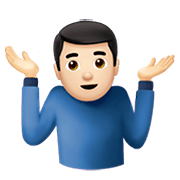 🤷🏻‍♂️ Emoji Homem Dando De Ombros: Pele Clara na Apple iOS 12.1.