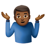 🤷🏾‍♂️ Emoji schulterzuckender Mann: mitteldunkle Hautfarbe Apple iOS 12.1.
