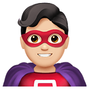 🦸🏻‍♂️ Emoji Homem Super-herói: Pele Clara na Apple iOS 12.1.