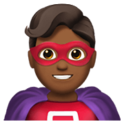 🦸🏾‍♂️ Emoji Superhéroe: Tono De Piel Oscuro Medio en Apple iOS 12.1.