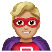 Emoji 🦸🏼‍♂️ Supereroe Uomo: Carnagione Abbastanza Chiara su Apple iOS 12.1.