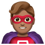 Emoji 🦸🏽‍♂️ Supereroe Uomo: Carnagione Olivastra su Apple iOS 12.1.