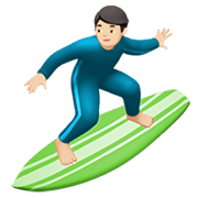 🏄🏻‍♂️ Emoji Hombre Haciendo Surf: Tono De Piel Claro en Apple iOS 12.1.
