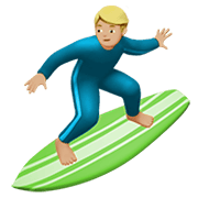 🏄🏼‍♂️ Emoji Surfer: mittelhelle Hautfarbe Apple iOS 12.1.