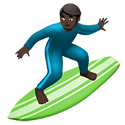 🏄🏿‍♂️ Emoji Homem Surfista: Pele Escura na Apple iOS 12.1.