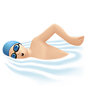 🏊🏻‍♂️ Emoji Homem Nadando: Pele Clara na Apple iOS 12.1.