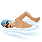 Emoji 🏊🏼‍♂️ Nuotatore: Carnagione Abbastanza Chiara su Apple iOS 12.1.