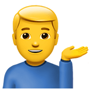 Emoji 💁‍♂️ Uomo Con Suggerimento su Apple iOS 12.1.