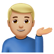 💁🏼‍♂️ Emoji Infoschalter-Mitarbeiter: mittelhelle Hautfarbe Apple iOS 12.1.