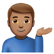 Emoji 💁🏽‍♂️ Uomo Con Suggerimento: Carnagione Olivastra su Apple iOS 12.1.