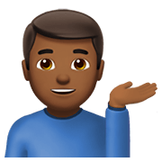 💁🏾‍♂️ Emoji Empleado De Mostrador De Información: Tono De Piel Oscuro Medio en Apple iOS 12.1.