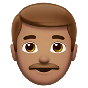 Emoji 👨🏽 Uomo: Carnagione Olivastra su Apple iOS 12.1.