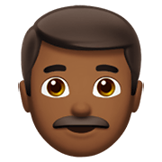 👨🏾 Emoji Hombre: Tono De Piel Oscuro Medio en Apple iOS 12.1.