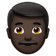 Emoji 👨🏿 Uomo: Carnagione Scura su Apple iOS 12.1.