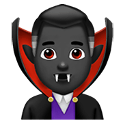 🧛🏿‍♂️ Emoji Vampiro Hombre: Tono De Piel Oscuro en Apple iOS 12.1.