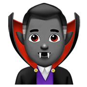 🧛🏾‍♂️ Emoji Homem Vampiro: Pele Morena Escura na Apple iOS 12.1.