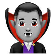 🧛🏼‍♂️ Emoji Vampiro Hombre: Tono De Piel Claro Medio en Apple iOS 12.1.