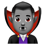 Emoji 🧛🏽‍♂️ Vampiro Uomo: Carnagione Olivastra su Apple iOS 12.1.
