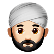 👳🏻‍♂️ Emoji Homem Com Turbante: Pele Clara na Apple iOS 12.1.