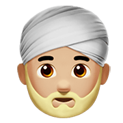 👳🏼‍♂️ Emoji Mann mit Turban: mittelhelle Hautfarbe Apple iOS 12.1.