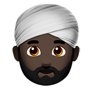 👳🏿‍♂️ Emoji Hombre Con Turbante: Tono De Piel Oscuro en Apple iOS 12.1.