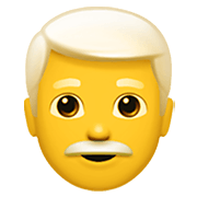 Emoji 👨‍🦳 Uomo: Capelli Bianchi su Apple iOS 12.1.