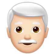 👨🏻‍🦳 Emoji Mann: helle Hautfarbe, weißes Haar Apple iOS 12.1.
