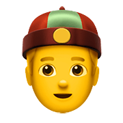 Emoji 👲 Uomo Con Zucchetto Cinese su Apple iOS 12.1.