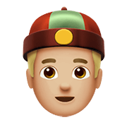 👲🏼 Emoji Mann mit chinesischem Hut: mittelhelle Hautfarbe Apple iOS 12.1.