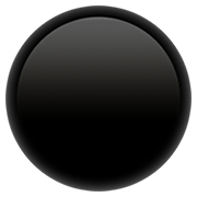 Émoji ⚫ Disque Noir sur Apple iOS 12.1.