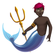 Emoji 🧜🏿 Sirena: Carnagione Scura su Apple iOS 12.1.