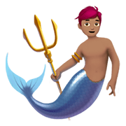 Emoji 🧜🏽 Sirena: Carnagione Olivastra su Apple iOS 12.1.