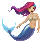 Emoji 🧜🏼‍♀️ Sirena Donna: Carnagione Abbastanza Chiara su Apple iOS 12.1.