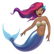 🧜🏽‍♀️ Emoji Sirena: Tono De Piel Medio en Apple iOS 12.1.